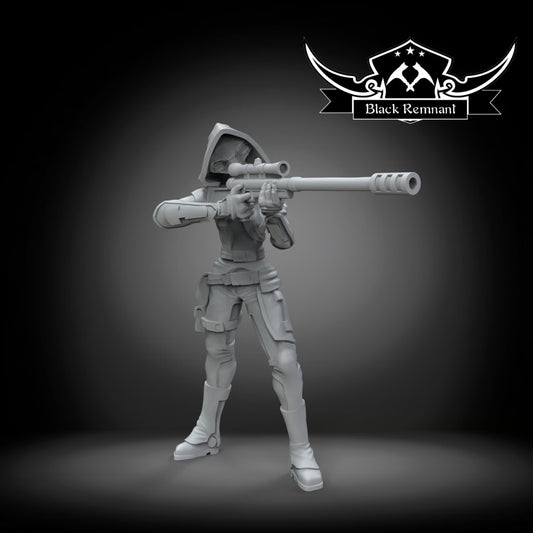 The hooded bounty hunter, Black Remnant