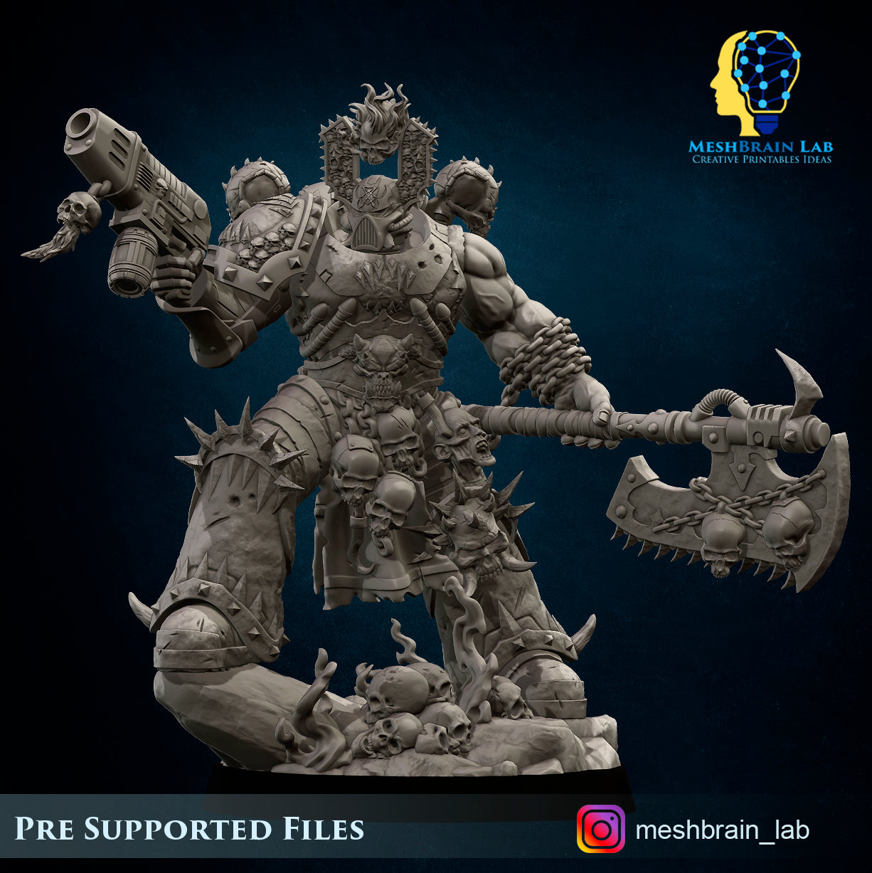 Meshbrain Lab Chaos Berserker Lord, MeshBrain Lab – CMCstudio3d