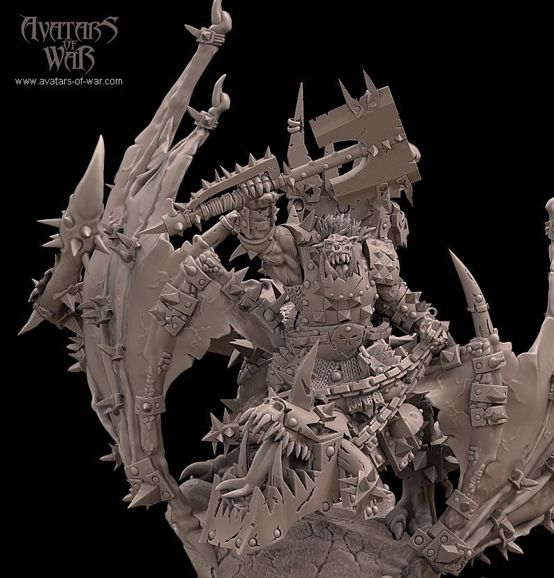 Iron orc warlord on wyvern, Avatars of War