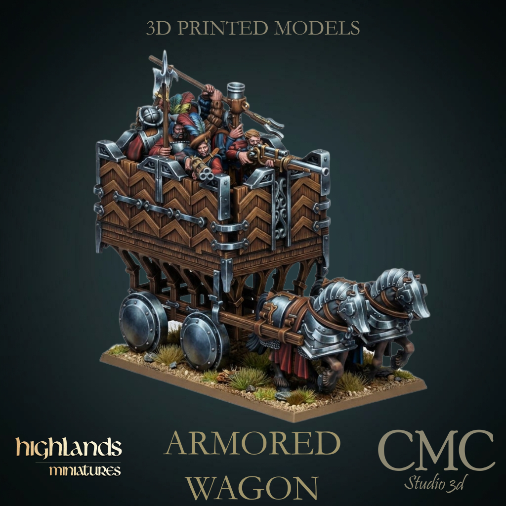 Armored wagon, Highlands Miniatures