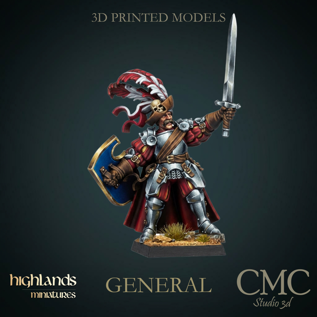 Sunland General on foot, Highlands Miniatures