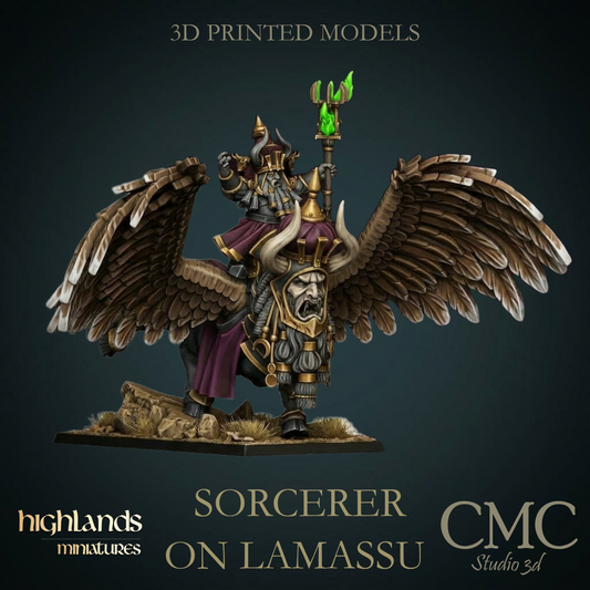 Great Sorcerer of Marduk on Lamassu, Highlands Miniatures