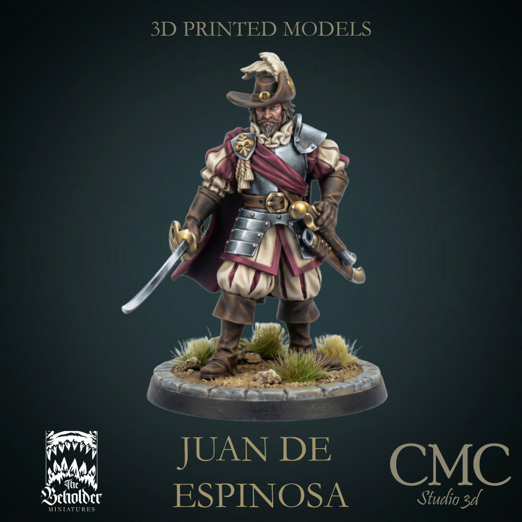 Captain Juan de Espinosa, The Beholder Miniatures