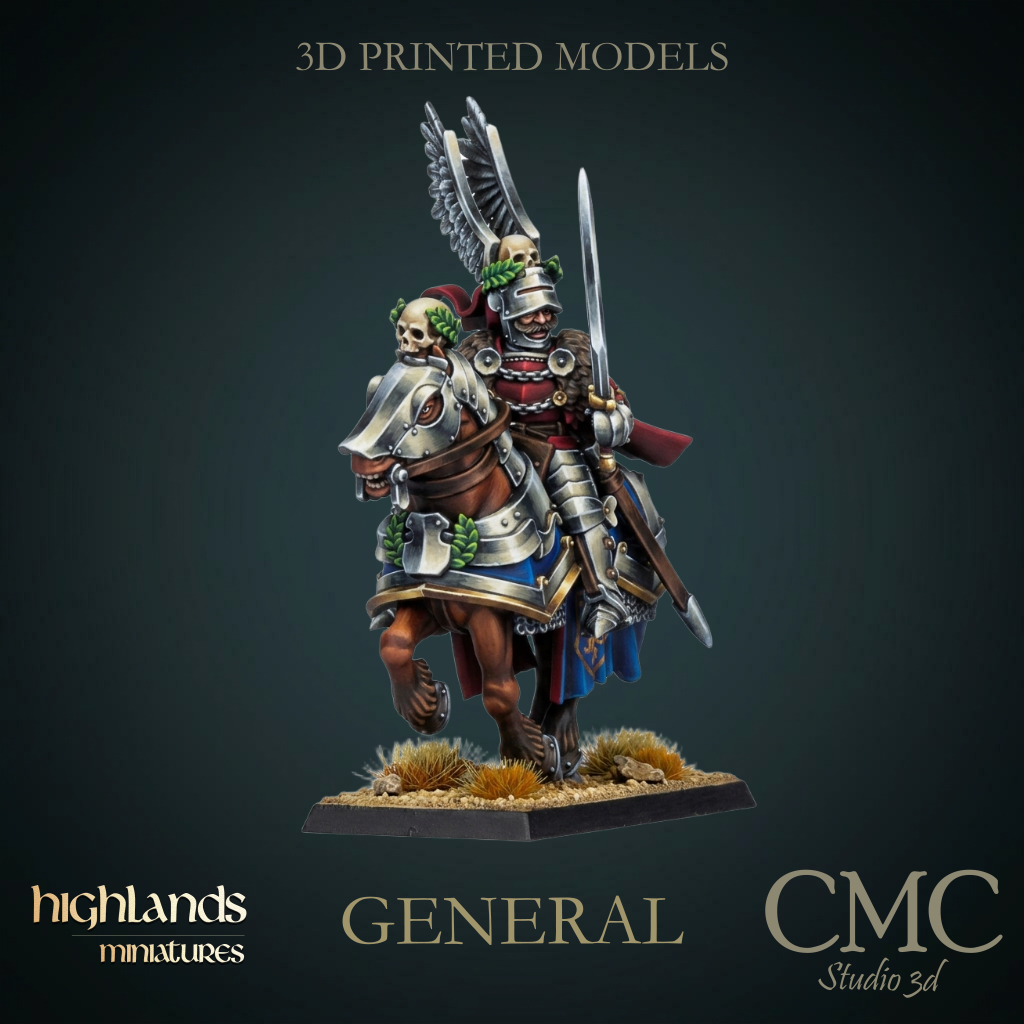Sunland General on horse, Highlands Miniatures