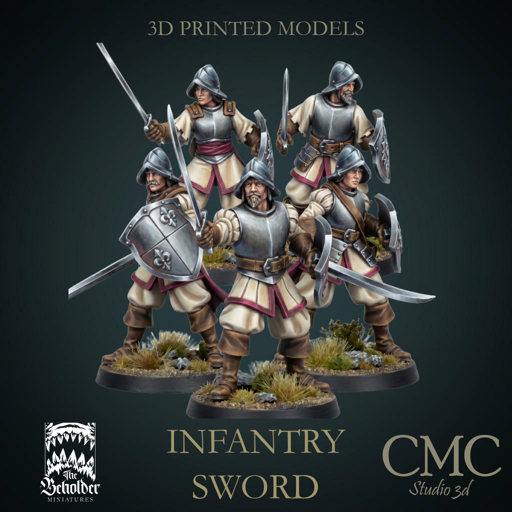 Infantry Sword & Shield, The Beholder Miniatures