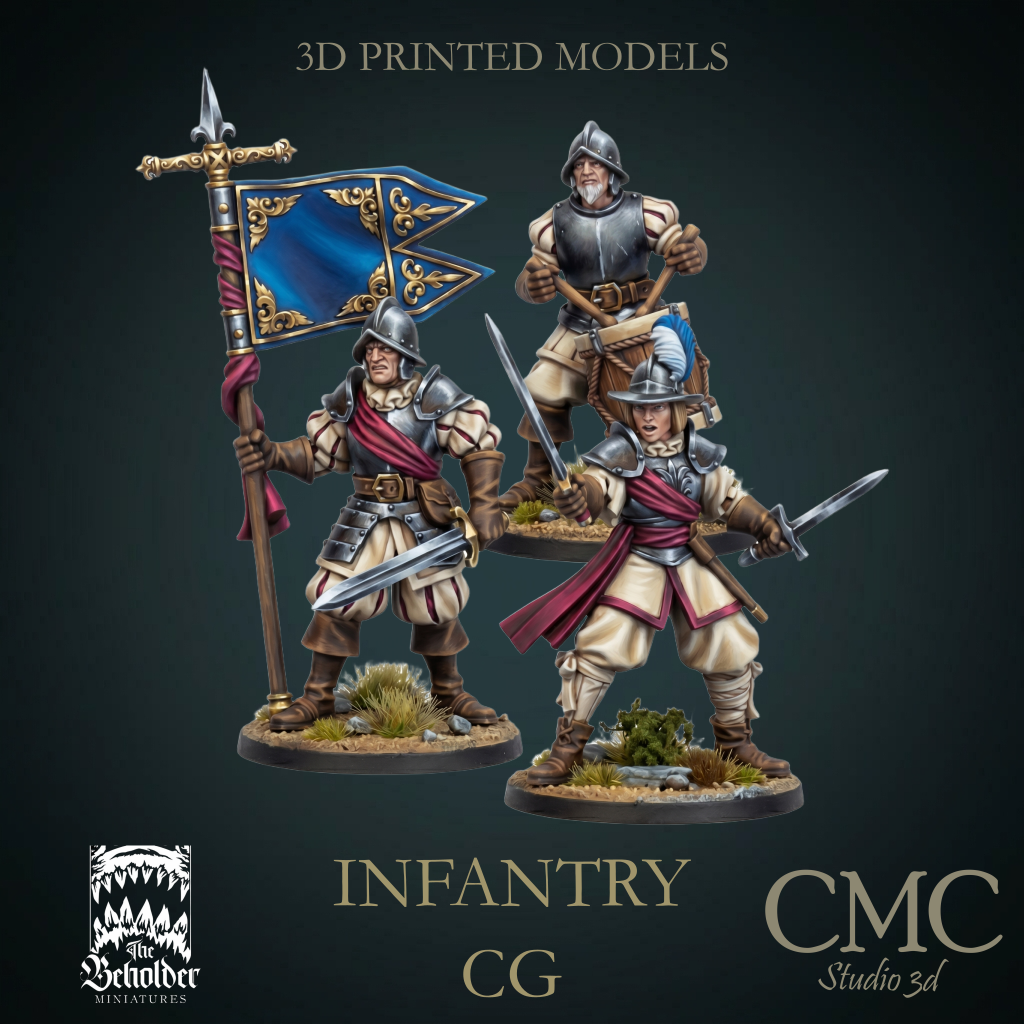 Infantry Halberds, The Beholder Miniatures