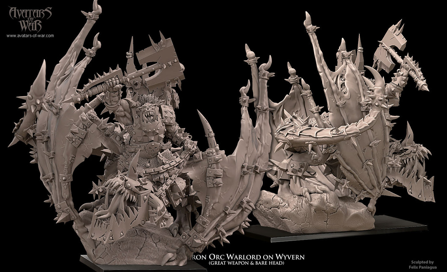 Iron orc warlord on wyvern, Avatars of War