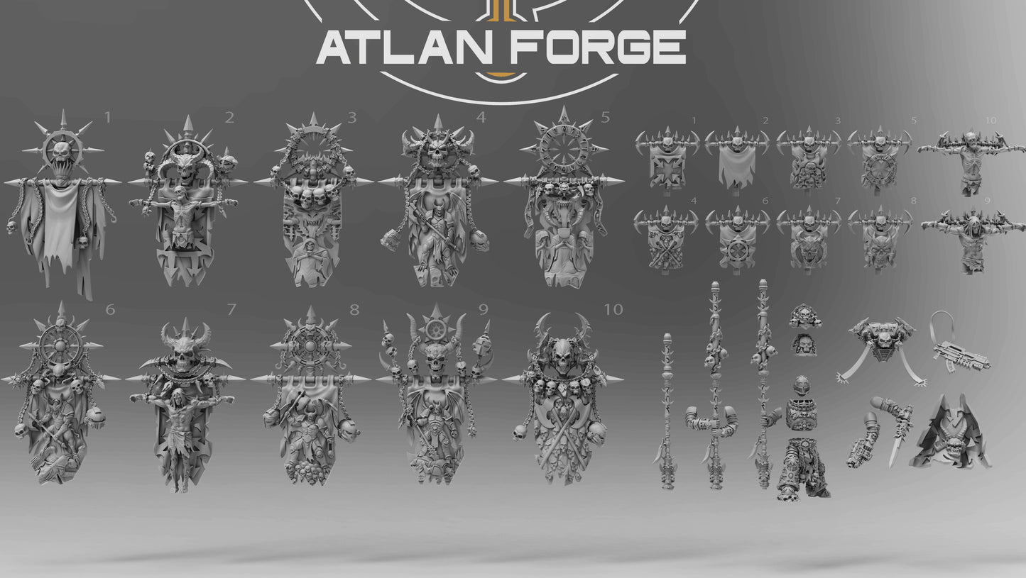 Hades War banners, Atlan Forge