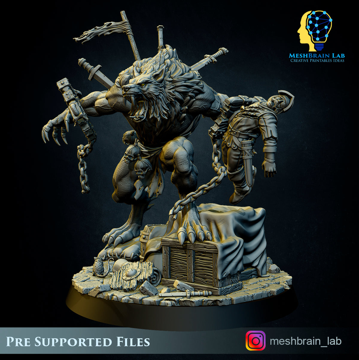 Meshbrain Lab Monstrous Werewolf, MeshBrain Lab – CMCstudio3d